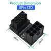 PH38A ATX 8Pin Buchse auf 8Pin Stecker 180 Grad Winkeladapter für Desktops Grafikkarte