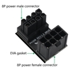 PH38B ATX 8Pin Buchse auf 8Pin Stecker 180 Grad Winkeladapter für Desktops Grafikkarte