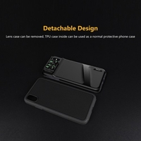 PHOLES Dual-Camera-Lens-Handyhülle für iPhone XS Max 6 in 1 Fisheye-Weitwinkel-Makroobjektiv-Teleskop-Zoomobjektiv mit TPU-Schutzhülle