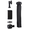 PKT3041 Flexibles Schlauchschwamm-Oktopus-Stativ mit Kugelkopf + mobiler Clip + Basis klein