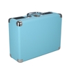 Plattenspieler mit Lautsprechern Vintage BT Schallplattenspieler Stereo Sound Blau US-Typ