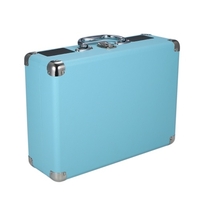 Plattenspieler mit Lautsprechern Vintage BT Schallplattenspieler Stereo Sound Blau US-Typ