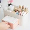 Platzsparend Desktop-kosmetische Make-up Aufbewahrungsfach Typ Box 6 Gitter Pinsel Lippenstift Halter Rosa