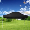 PLITECH QUALITY Faltzelt Pavillon 40mm Aluminium Struktur Wasserdicht Plane in PVC-beschichtetes Polyester 300g / m² 3x4.5m für die Bedürfnisse von Profis und Privatpersonen für den regelmäßigen Gebrauch Schwarz