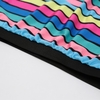 Plus Size Frauen Sexy Bademode Farben-Streifen-Halter-Ansatz mit hoher Taille und aushöhlen Badeanzug gesetztes Bade Bademode Blau
