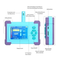 PM1.0 / PM2.5 / PM10 Luftqualitätsmonitor Digitaler Gasanalysator Wiederaufladbarer Akku Tragbarer hochpräziser Sensor Luftdetektor Startseite LED-Anzeige Temperatur- und Luftfeuchtigkeitstestgerät