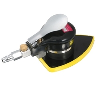 Pneumatischer Random Orbit Sander Air Sander Polierer Kleiner dreieckiger Palm Sander Maus Detailschleifer für Autoecke Lackpflege Rostentfernung Holzschleifer 90x130mm