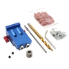 Pocket Hole Jig Kit System Holzbearbeitungswerkstatt-Werkzeugset mit Stufenbohrer Mini