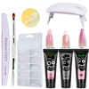 Poly Gel 3 Farben Schnelltrocknende Maniküre-Werkzeuge UV-Nagellampe Nagelformen Nagelverlängerungsset