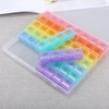 Portable 56 Grid Multicolor Pill Case Transparente Handgepäck separat verpackt Lastics Pill Case Maniküre Diamant Aufbewahrungsbox