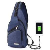 Portable Herren Brust Tasche außerhalb Freizeit Reisen Radfahren multifunktionale Paare kleine Taschen mit USB-Anschluss