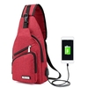 Portable Herren Brust Tasche außerhalb Freizeit Reisen Radfahren multifunktionale Paare kleine Taschen mit USB-Anschluss