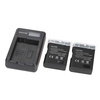 Portable LED Power Charger mit 2ST 1200mAh EN-EL14 wiederaufladbare Li-Ion-Lithium-Batterien für Nikon D3100 D3200 D3300 D5100 D5200 D5300 D5500 Coolpix P7000 P7100 P7700 P7800 DSLR Kameras Camcorder
