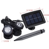 Powered Lixada Sonnen Super Bright 2 Unterwasserlampen 12 LED-Licht-Sensor-Projektor-Licht Garten Pool Teich Yard Unterwasser-Strahler im Freien Landschaftsbeleuchtung Verwenden White