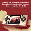 Powkiddy Q20 Handheld-Spielkonsole Retro Games Open Source Simulator 2, 4 Zoll 320 * 240 Bildschirm 64G