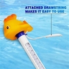 Praktische langlebige niedliche Baby Cartoon Goldfisch Indoor Outdoor schwimmende Thermometer mit Schnur für Schwimmbad