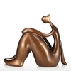Pralle Frau- Denken Tomfeel Fiberglas-Skulptur WomanHome Dekoration ursprünglicher Entwurf Fat Woman