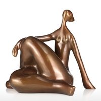 Pralle Frau- Yoga Hunker Tomfeel Fiberglas-Skulptur Hauptdekoration Original-Design Yoga