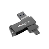thinkplus MU251 64 GB USB3.0+Type-C Dual-Port U Disk Drehbares USB-Flash-Laufwerk aus Metall Hochgeschwindigkeitsübertragung Breite Kompatibilität