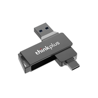 thinkplus MU251 64 GB USB3.0+Type-C Dual-Port U Disk Drehbares USB-Flash-Laufwerk aus Metall Hochgeschwindigkeitsübertragung Breite Kompatibilität