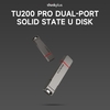 thinkplus TU200 Pro 1 TB USB3.2/Typ-C Dual-Port Portable Solid State U Disk Metal USB Flash Drive Hochgeschwindigkeitsübertragung Grau