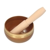 Tibetanische Klangschale Set Buddha Klangschale und Holzhammer Charkaschale Meditationsklangschale mit Schlägel Holzstab zum Heilen Achtsamkeit Entspannung Yoga