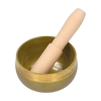 Tibetanische Klangschale Set Buddha Klangschale und Holzhammer Charkaschale Meditationsklangschale mit Schlägel Holzstab zum Heilen Achtsamkeit Entspannung Yoga