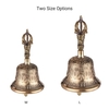 Tibetische buddhistische Glocke Bronze Handglocke mit Vajra-Polsterung für Meditationsgebet