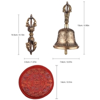 Tibetische buddhistische Glocke Bronze Handglocke mit Vajra-Polsterung für Meditationsgebet