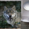 Tier-wasserdichte Duschvorhang-Vorhänge der Simulations-3D bauscht sich von der Badezimmer-Toilette mit Haken