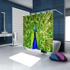 Tier-wasserdichte Duschvorhang-Vorhänge der Simulations-3D bauscht sich von der Badezimmer-Toilette mit Haken