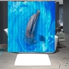 Tier-wasserdichte Duschvorhang-Vorhänge der Simulations-3D bauscht sich von der Badezimmer-Toilette mit Haken