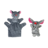 Tiere Handpuppen Fingerpuppen Geschichte Zeit Pädagogische Puppe Set Karikatur Tiere Mutter Baby für Kinder zeigt Spielzeit Schulen 2Pcs Hund