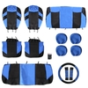 Tirol Universal 13PCS Auto Sitzabdeckung Vordersitz Bank Sitzabdeckungen Radabdeckung Serie Rot/Blau/Grau/Beige