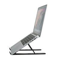 Tischklappbarer Laptopständer 6 Stufen Verstellbarer Laptop Riser Tragbarer belüfteter Kühl-Laptopständer