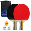 Tischtennispaddel Hochwertige Tischtennisschläger 2 Tischtennisschläger Langer kurzer Griff Tischtennisschlägerset