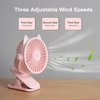 Tischventilator 360 ° -Einstellung Tragbarer Mini-Handventilator 3 Geschwindigkeiten Geräuscharmer persönlicher Schreibtischventilator mit Nachtlicht für Reisen Camping Office Home USB-betriebener Tischventilator