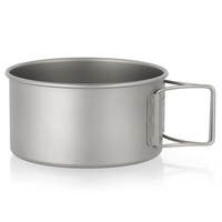 Titan-Schüssel mit klappbaren Griffen,  Essensbehälter für Abendessen im Freien,  Camping,  Wandern,  Rucksackreisen