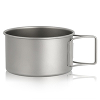Titan-Schüssel mit klappbaren Griffen,  Essensbehälter für Abendessen im Freien,  Camping,  Wandern,  Rucksackreisen