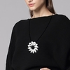 Tomfeel 3D-Druck Schmuck Blume blüht elegante Modellierung Halskette Anhänger Zubehör