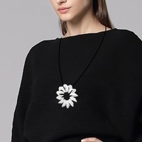 Tomfeel 3D-Druck Schmuck Blume blüht elegante Modellierung Halskette Anhänger Zubehör
