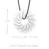 Tomfeel 3D-Druck Schmuck Rhythm elegante Modellierung Halskette Anhänger Zubehör