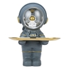 Tomfeel Astronaut Halter Metalltablett Astronaut Skulptur Licht Harz Ornament Eingang Schrank Schlüssel,  Kosmetik,  Schmuckstücke Aufbewahrung Wohnzimmer Schreibtisch Dekoration Geschenk Weiß & Grau
