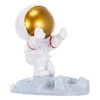 Tomfeel Astronaut Handy Halter Panel PC Halterung Harz Ornament DIY Halter Büro Wohnzimmer und Schreibtisch Dekoration Geschenk Goldene & silbrig