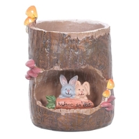 Tomfeel Baumstumpf Sukkulenten Blumentopf Cartoon Pastoralen Stil Tier Blumentopf Harz Topf Garten Micro-scape Topfpflanze Büro schreibtisch Ornament Dekorative Geschenk