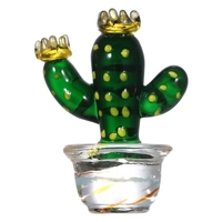 Tomfeel Bunte Kaktus Skulptur Handgemachte Glas Ornament Mini Glas Figurine Geschenk Paket Wohnkultur Multicolor