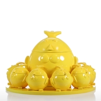 Tomfeel Cartoon Chicken Family Resin Skulptur Home Decor Moderne Kunst