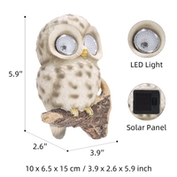 Tomfeel Eulen-Außendekoration,  Solarlicht,  Wand,  Baumhugger,  Dekoration,  Kunstharz,  Skulptur,  Hof,  Rasen,  Garten,  dekorative Lichter
