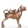 Tomfeel Gläser Hund Goldharz Skulptur Wohnkultur Moderne Kunst Figurine Tier-Statue Fiberglas
