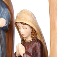 Tomfeel Krippe,  Krippenskulptur Harz Ornament Desktop,  Kamindekoration Ladentheke Dekor Thanksgiving und Weihnachtsdekoration,  Geschenke